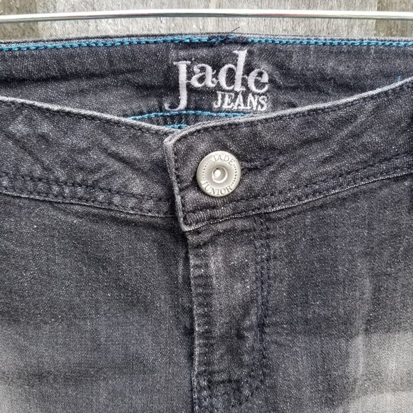 Distressed Black Jade Jeans Embroidered 13 /14 - Picture 6 of 12